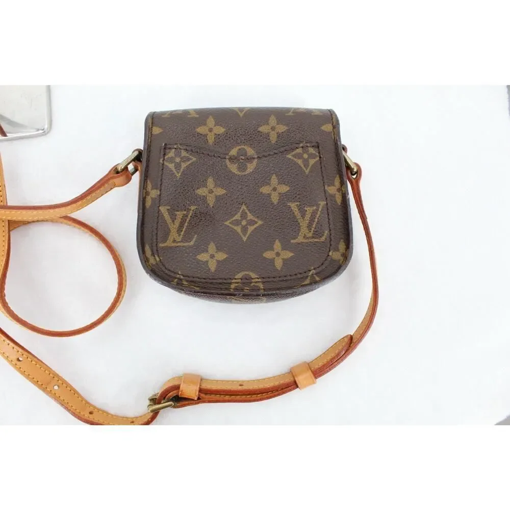 LOUIS VUITTON Mini Saint-Cloud Bebe RARE Shoulder Bag Leather Brown Authentic